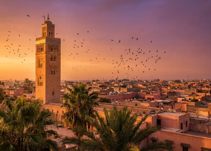 Mezquita Koutoubia de Marrakech al atardecer